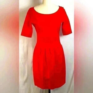 PINK TARTAN Red A-line Fitted Dress (Size  M/M)
